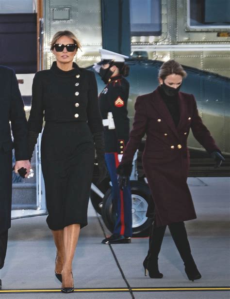 melania trump black chanel suit|melania trump uniform.